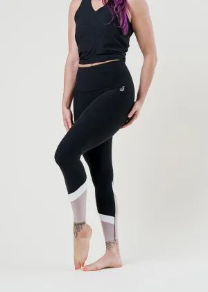 High Waisted Midi Legging - NEUTRAL COLOR BLOCK Train Ease