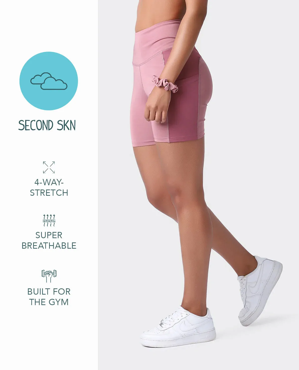 Trendy Fit Sporty Chic Women Sports Gym Shorts with Pockets