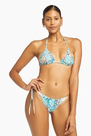 Gia Reversible Triangle Top - Bermuda Rash Guard Coating