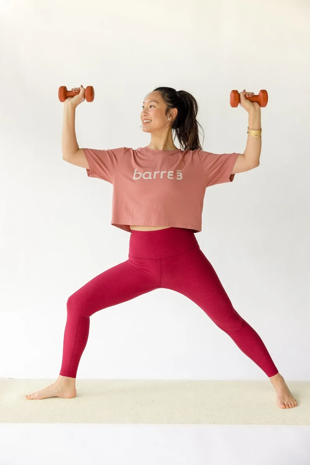 Lightweight Composite Stay In Oversized Cropped Tee - Smoked Rose