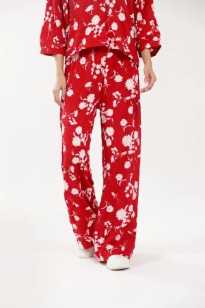 PRINTED WIDE LEG TROUSERS All-Day Wear
