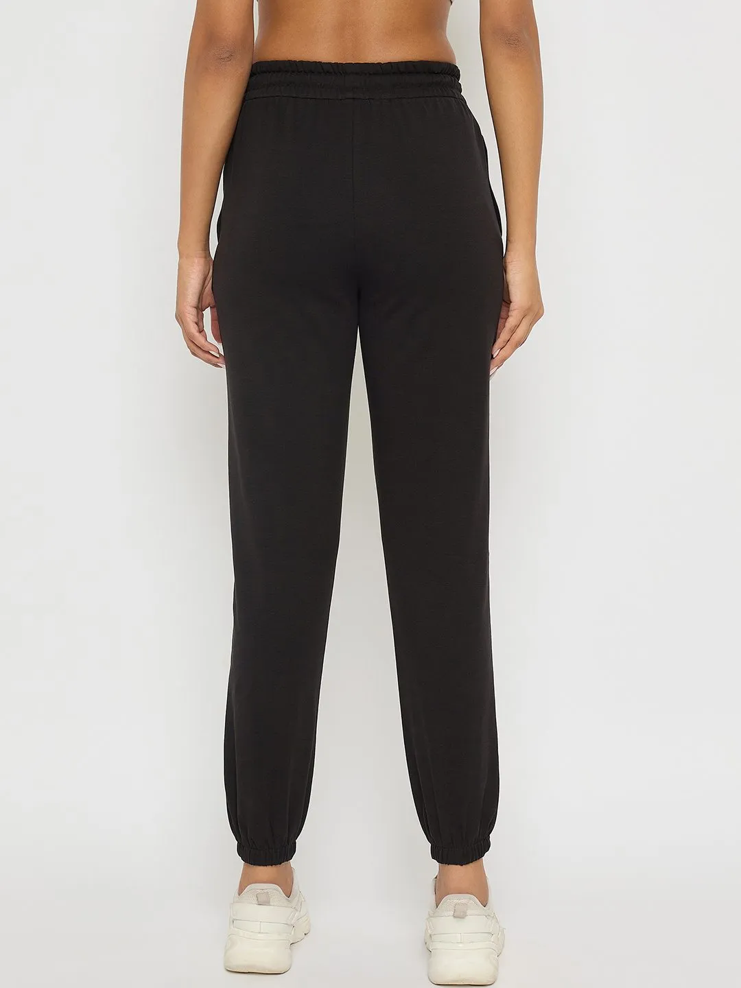 Stain Repellent Coating mSECRET Black Elastic Hem Cotton Joggers