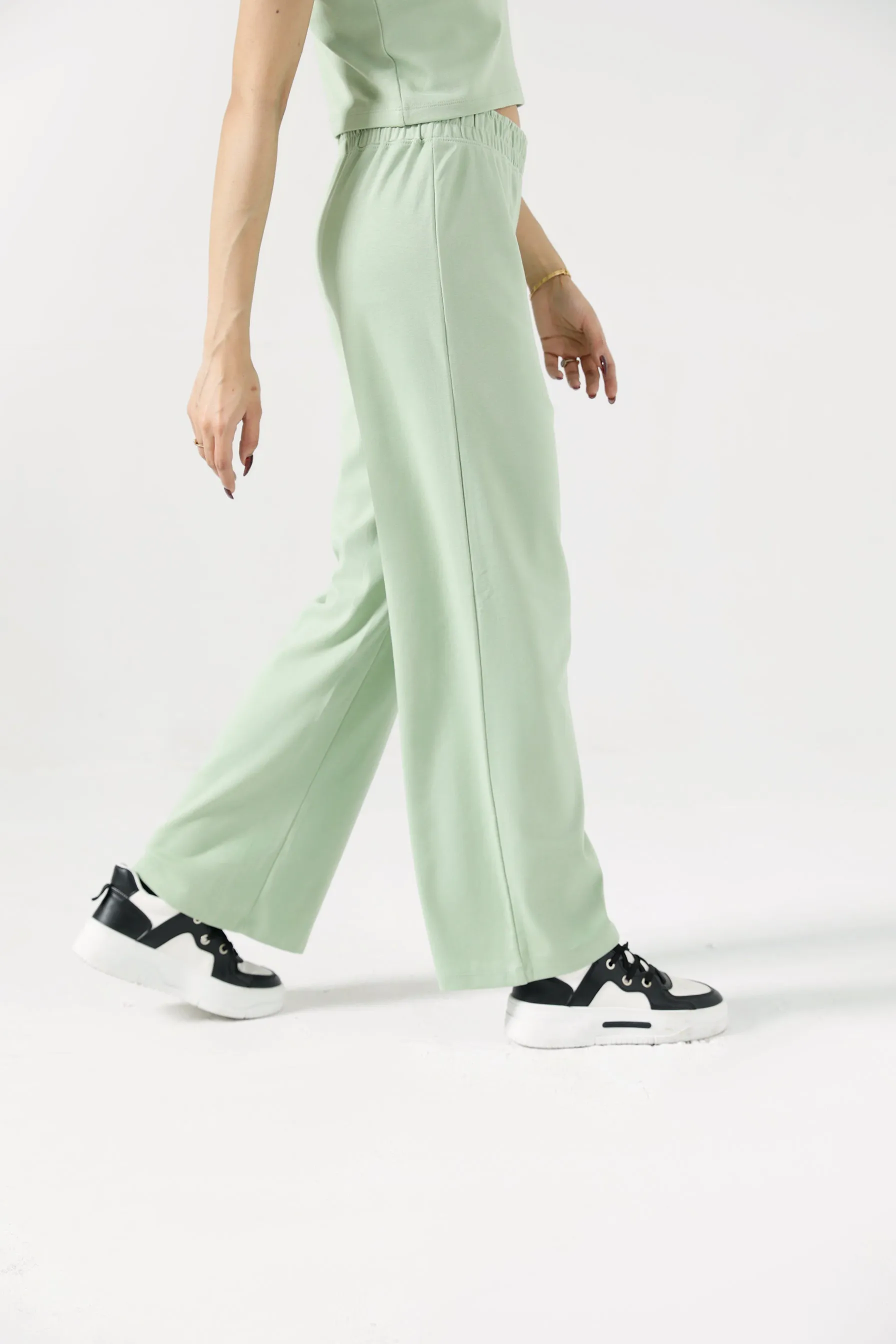 WIDE LEG TROUSERS Belt loops