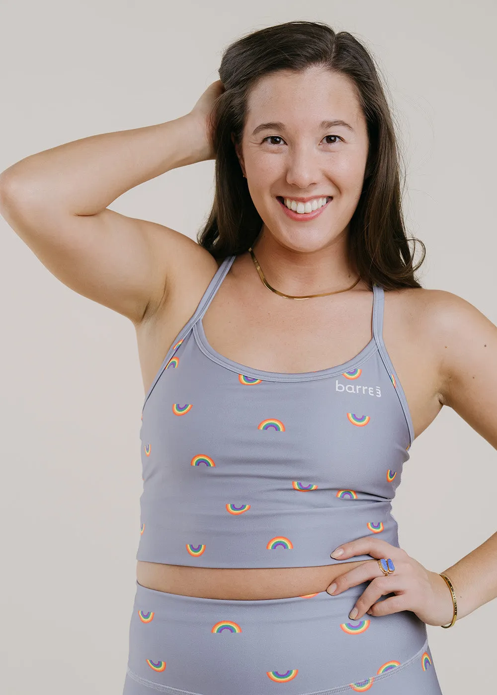 Work Mix Slim Racerback Cropped Tank