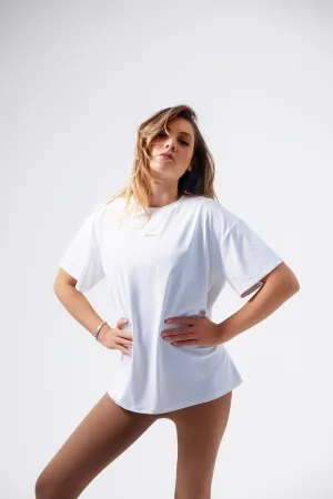White Active Oversized Tee ElasticFree Cuffs