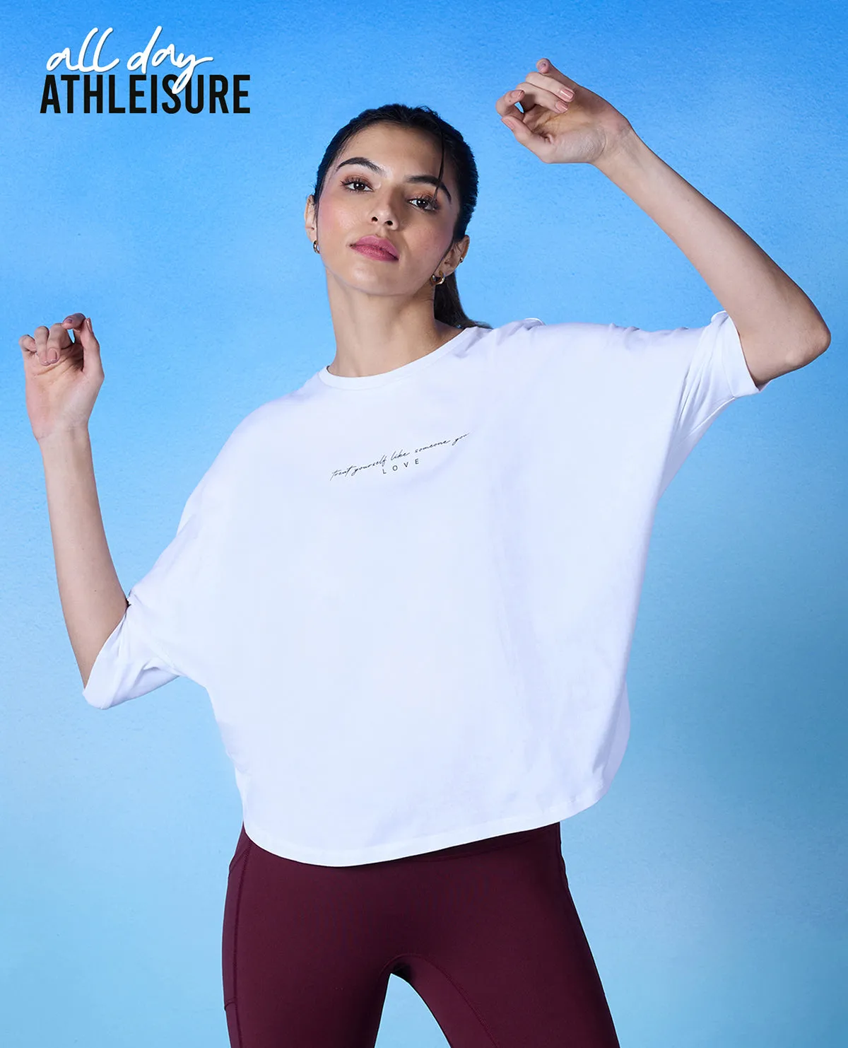 Nykd All Day Cotton Dolman Tee - NYLE278 - Bright white Trendy Design