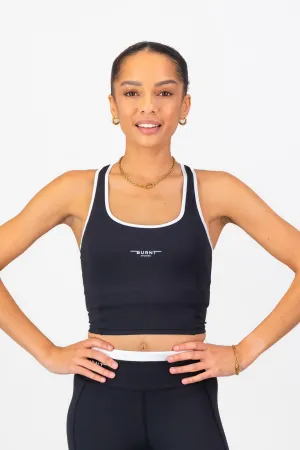 Non Chafing Flatlock Seams Lisbon Supportive Tank - Black