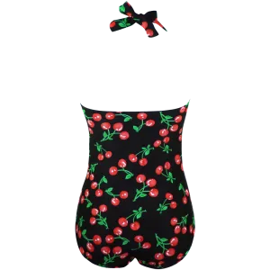 Peace Core EcoFriendlyTextile Cocoship 50s Retro Vintage Flora Print Swimwear Monokinis