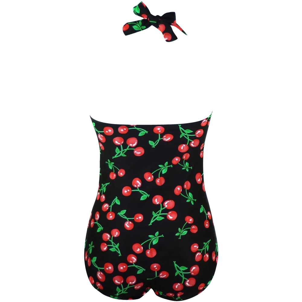 Gloss Glow NonIrritatingSeams Cocoship 50s Retro Vintage Flora Print Swimwear Monokinis
