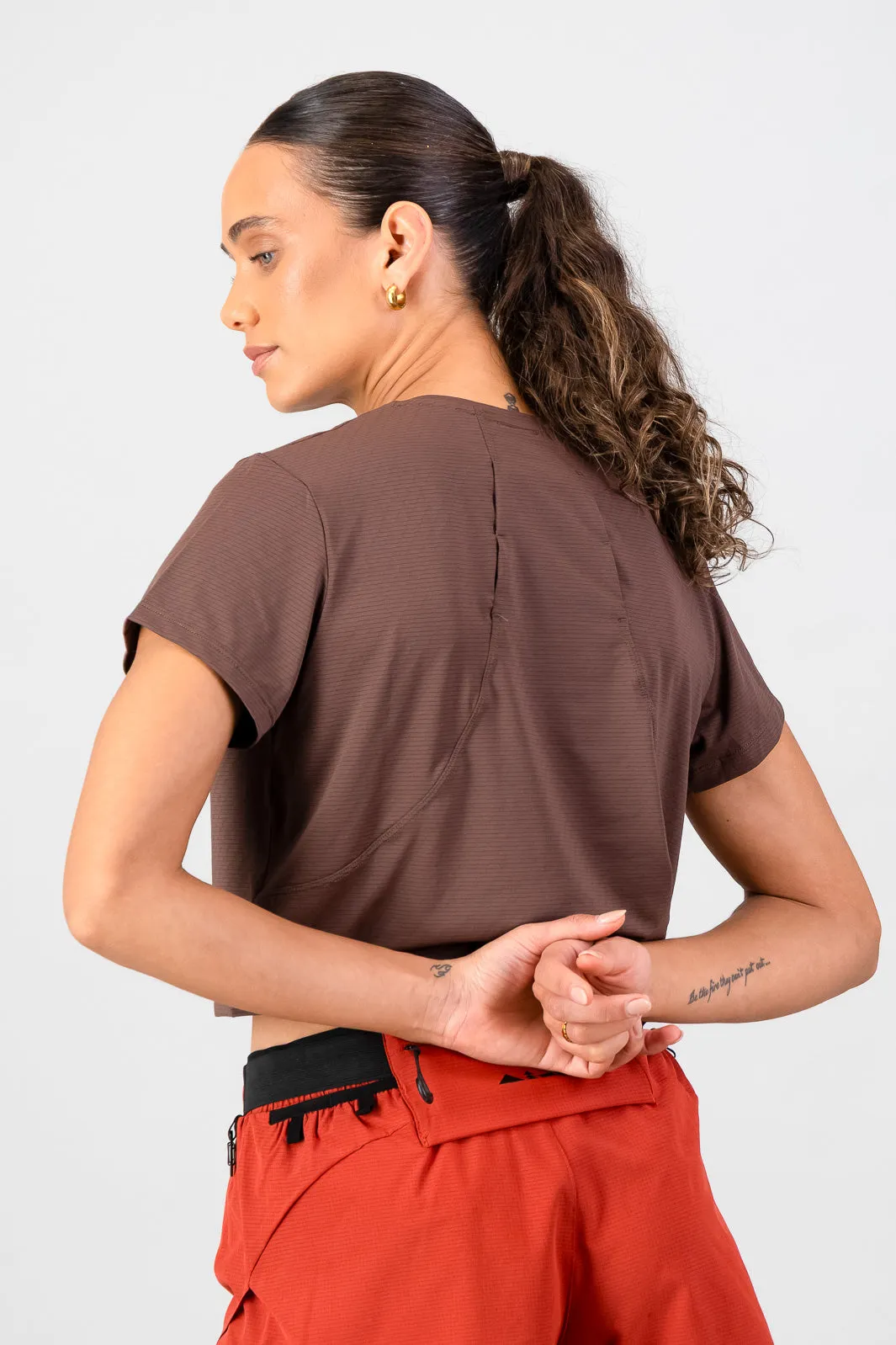 V neck style Women's Peak Active Tee - Clay