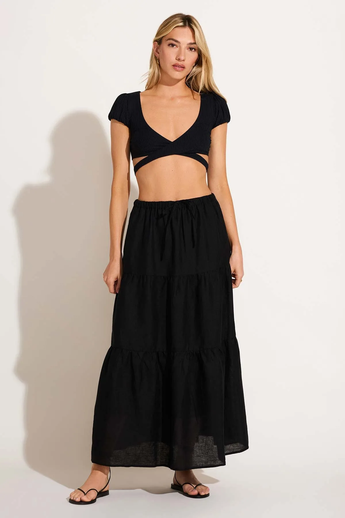 Canyon Skirt - Black EcoLinen Tagless label Style Moment