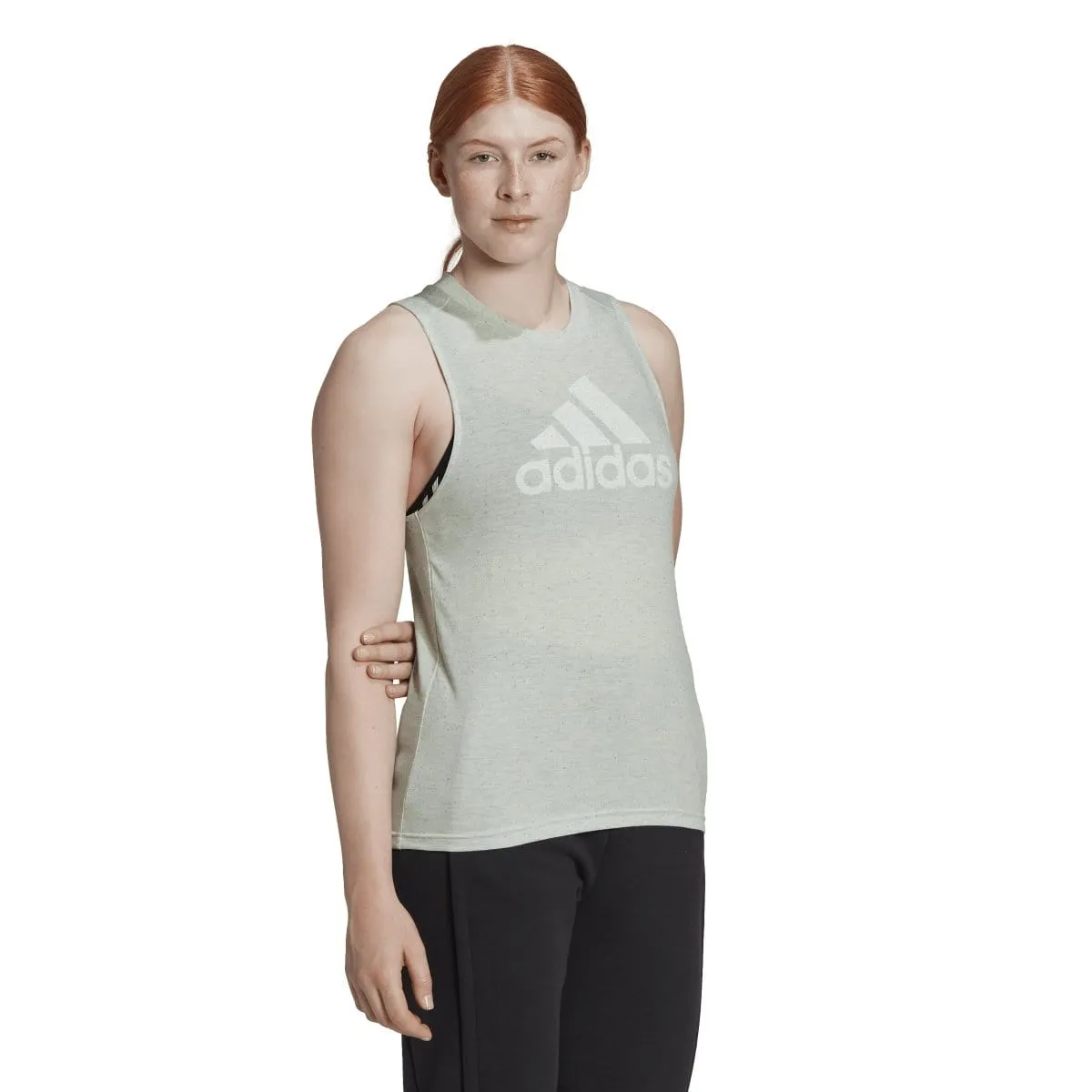 Anti Slip Shoulder Straps low - strength structure Adidas Women's Winner Green Tank Singlet