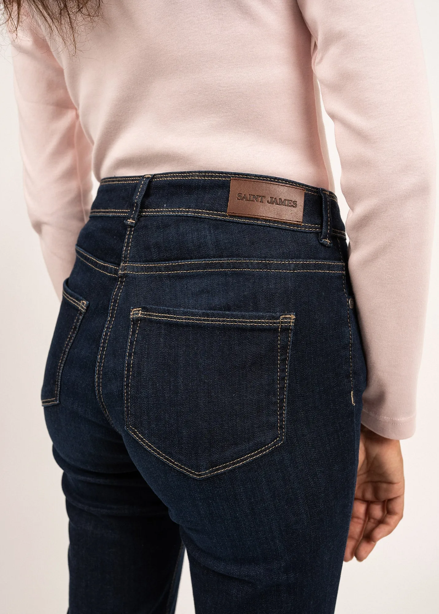 Elastic cuffs Mimosa Denim high waist jeans - slim fit (JEAN)