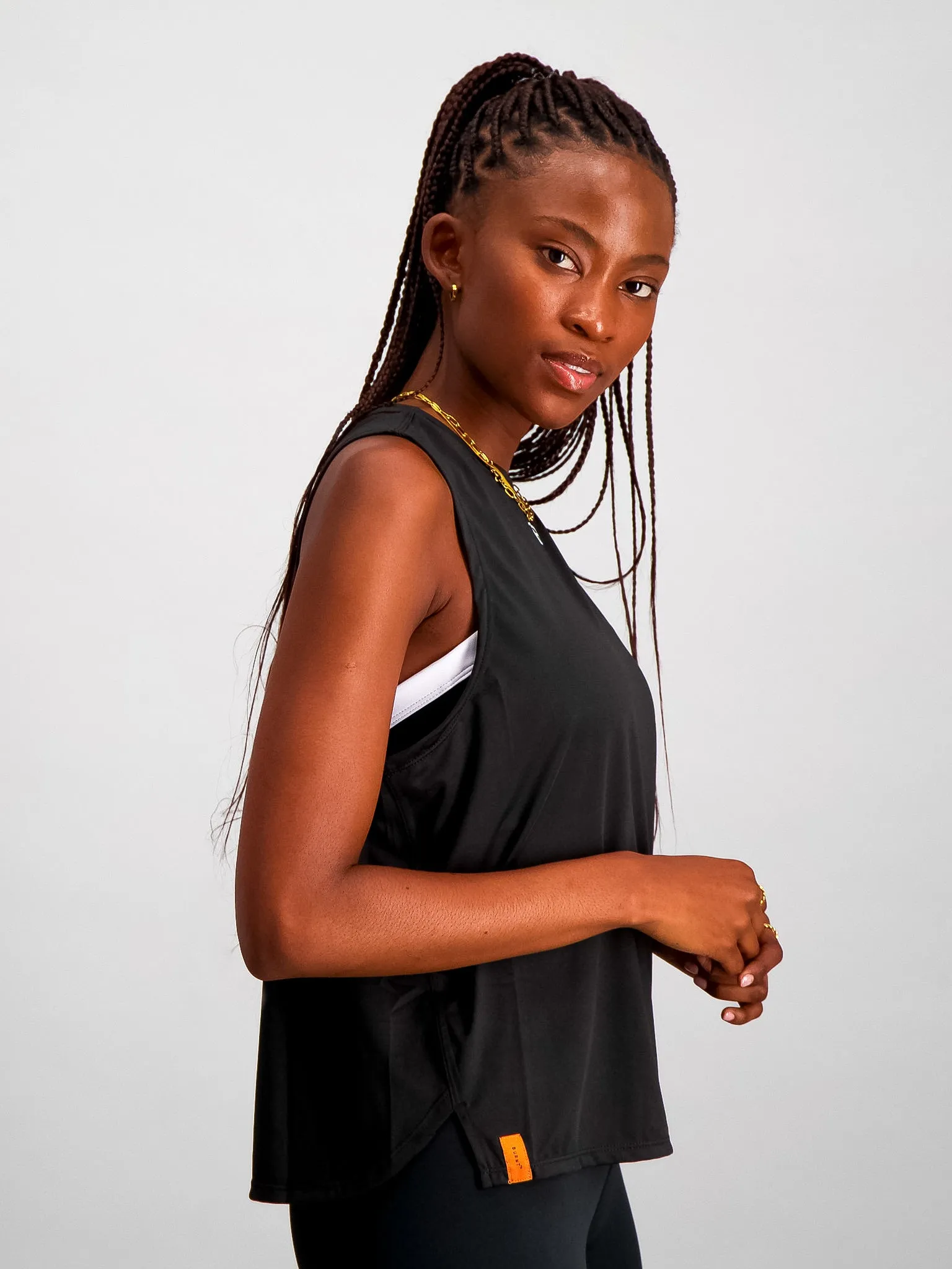 Performance Fabric Madison Tank - Black