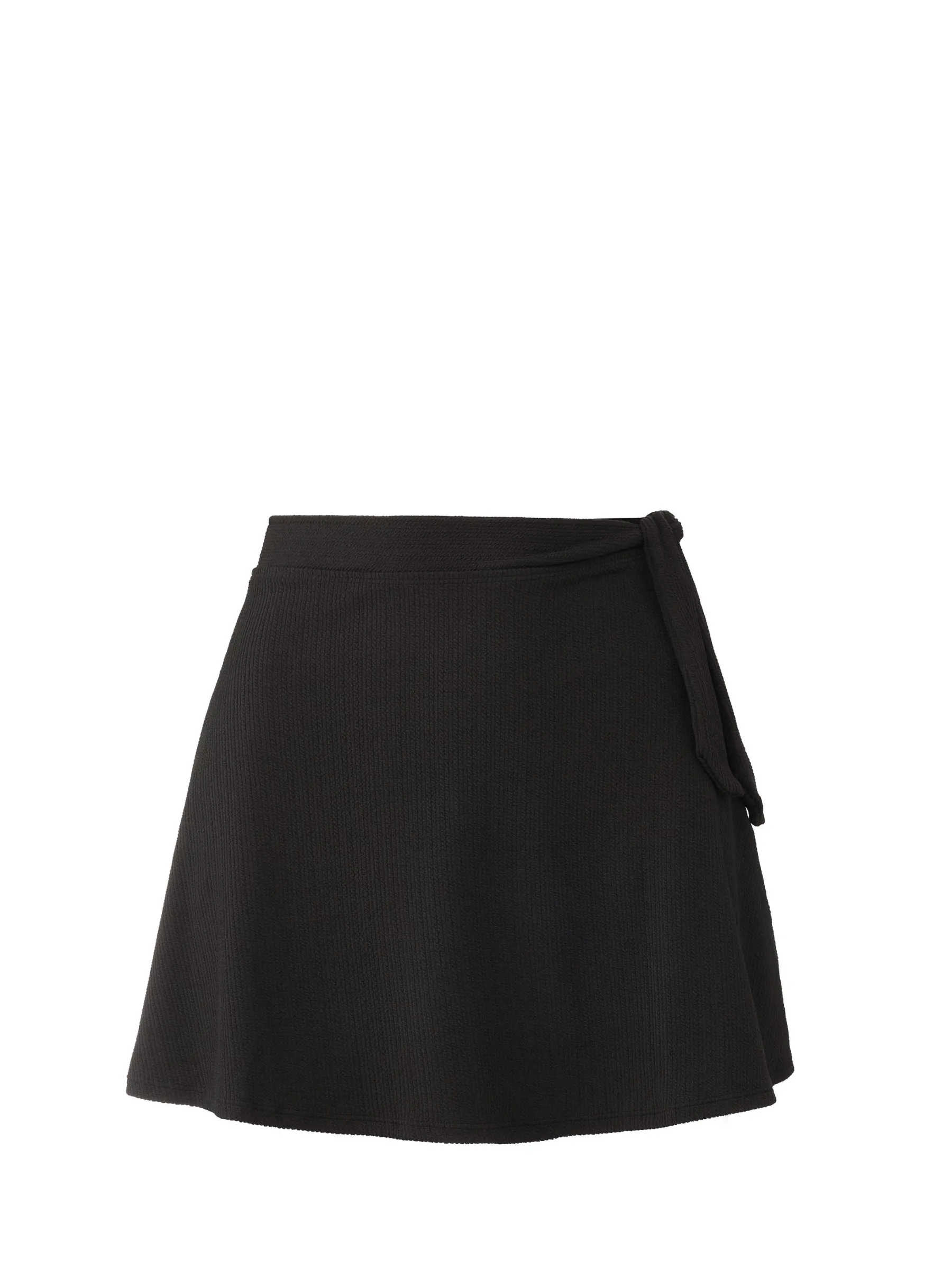 Amy Swim Skirt In Black Texture Bonded Edge Details UPF 50  Protection