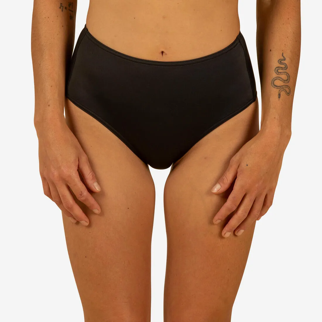 Braga bikini Mujer alta negra. Disponible en talla grande Quick Pull Adjustment No Ride Up Design