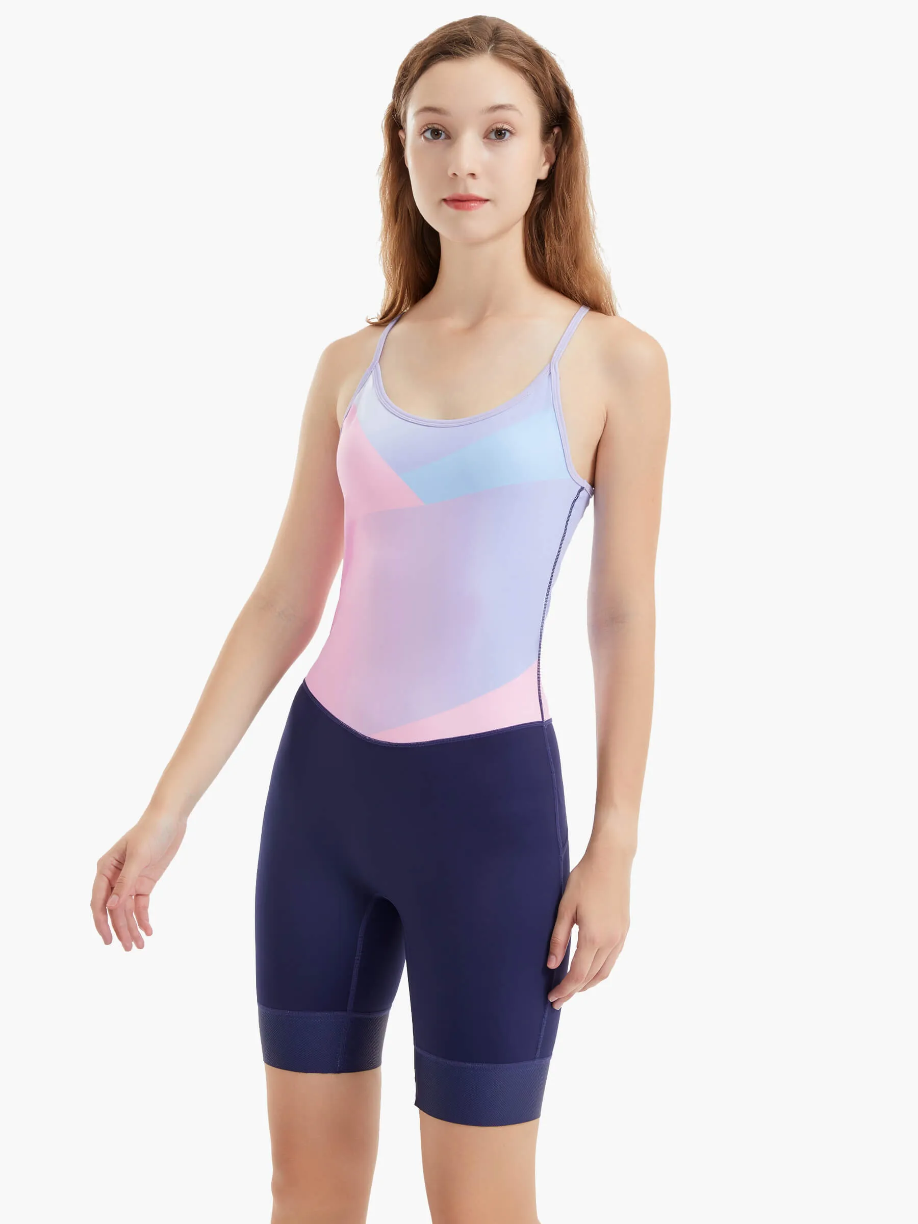 Crew Line Strappy Rowing Unisuit Outdoor attire Two Tone Coloration