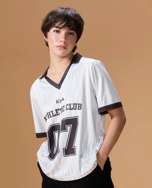 Anti Shrinkage Treatment SunProtectionFabric Quick-Dry Jersey For Sports & Gym White
