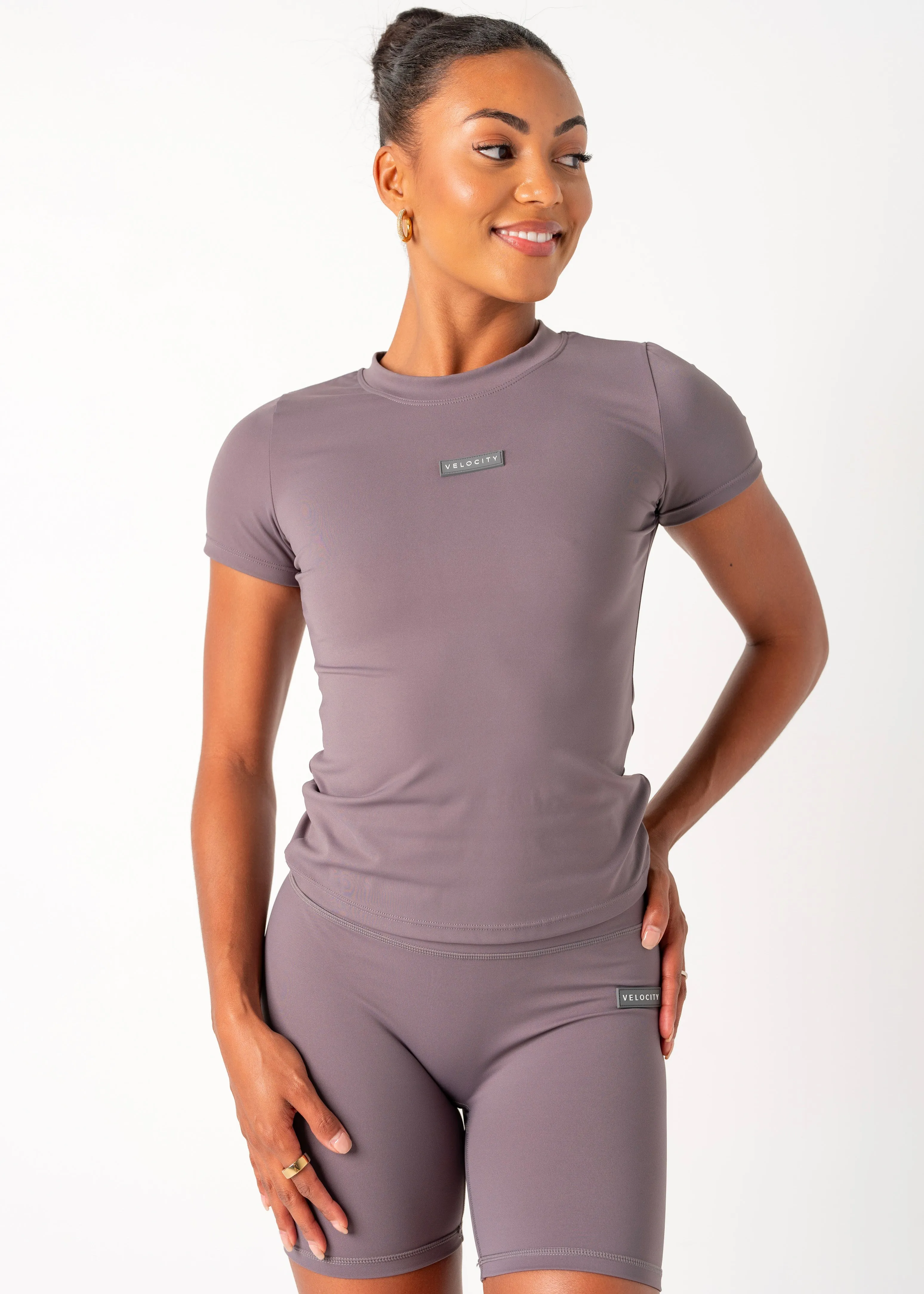 Clear Glow Casual dress SS FITTED TEE - GRAPHITE