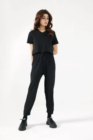 SheerLayeredPanels BASIC CROPPED TEE