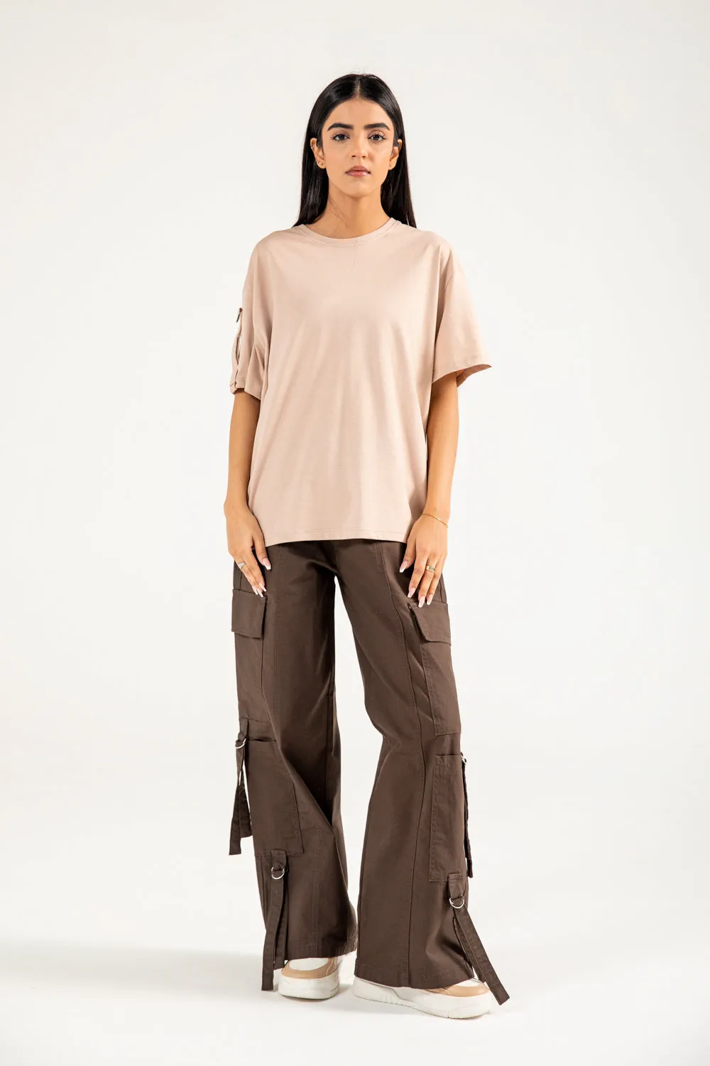 OVERSIZED SHIRT WITH SLEEVE DETAIL Inner Glow QuickAccess Pockets