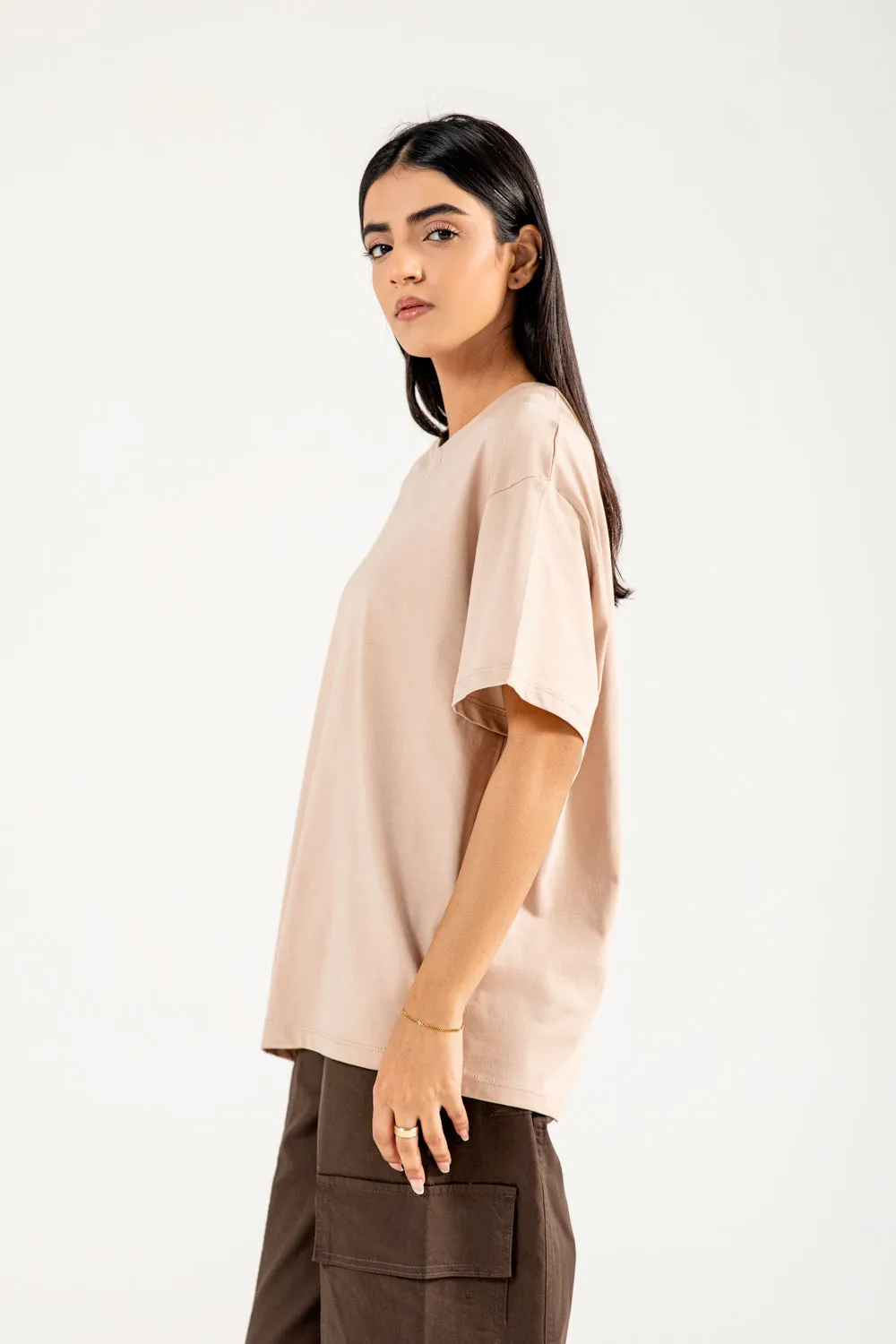 OVERSIZED SHIRT WITH SLEEVE DETAIL Heavy Silk