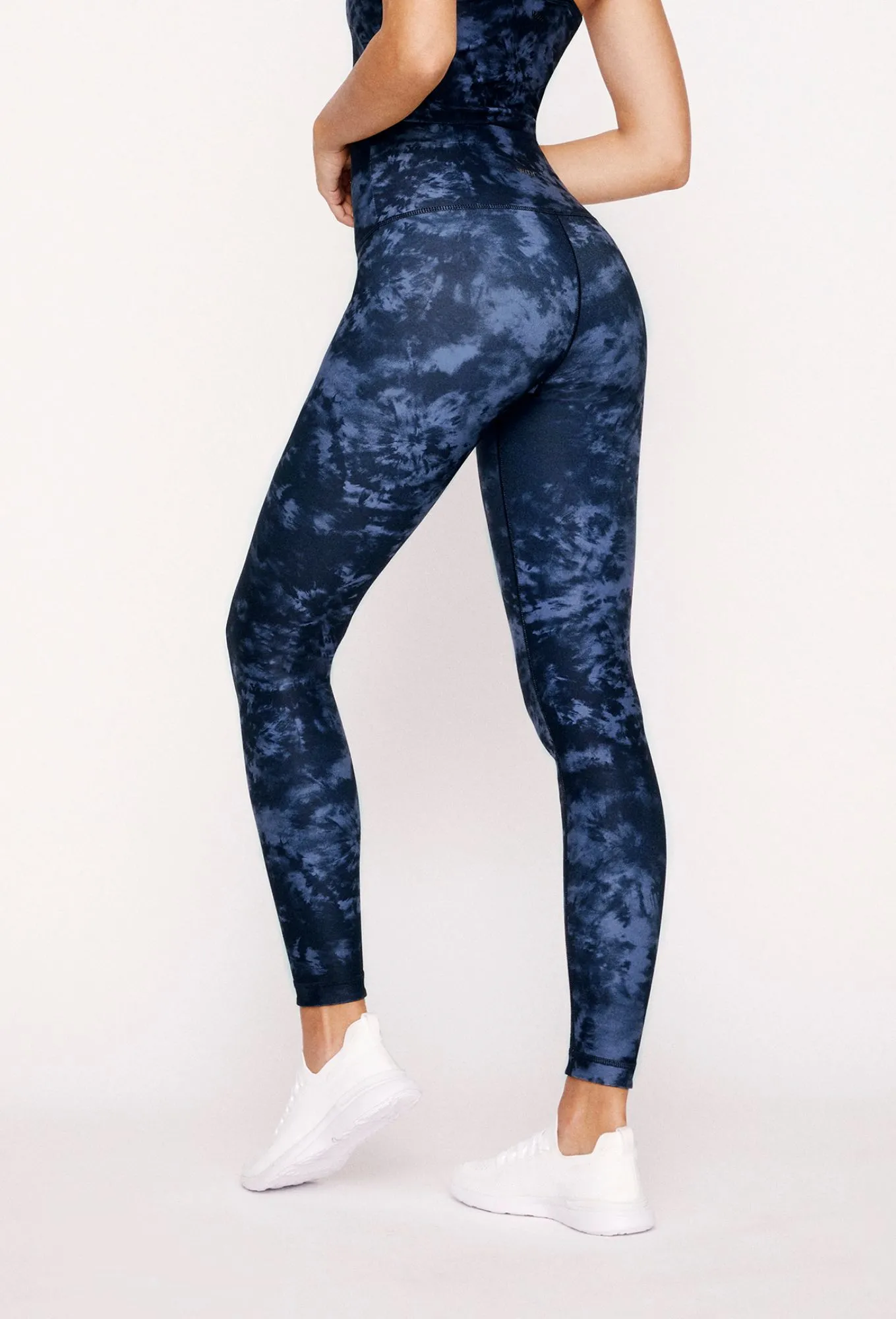 Cozy Base Wear It To Heart Navy Tie Dye Reversible High Waist Legging