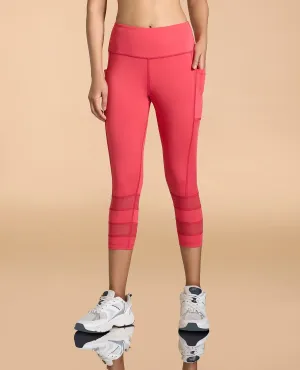 Postpartum Fit Gym Workout Smooth Feel Active Mesh 7/8th Sports Leggings