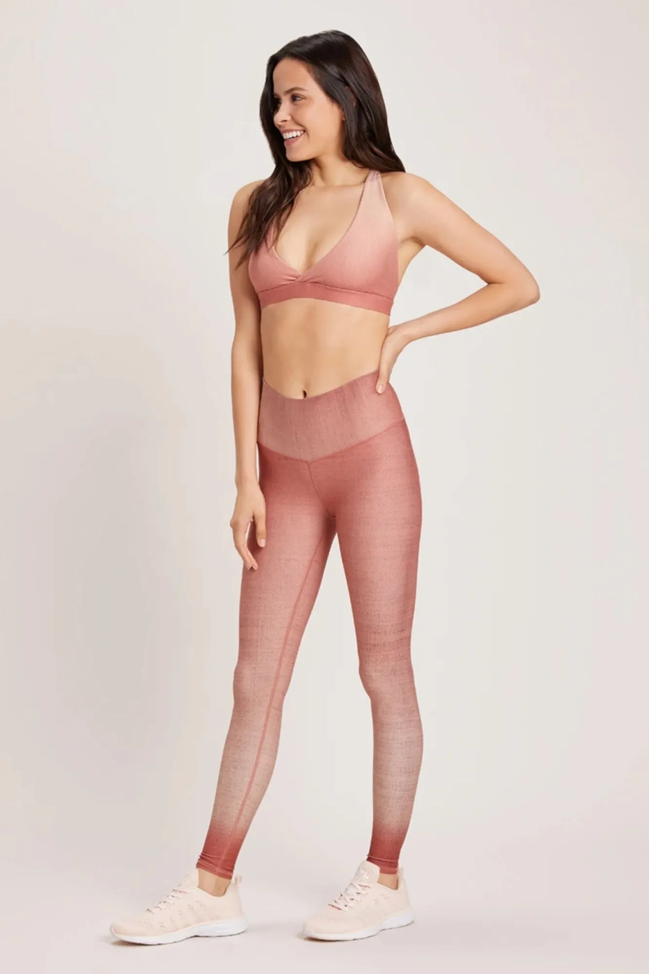 Breathable Leggings Material Niyama Sol Cactus Rose Dip Dye High Waist Legging