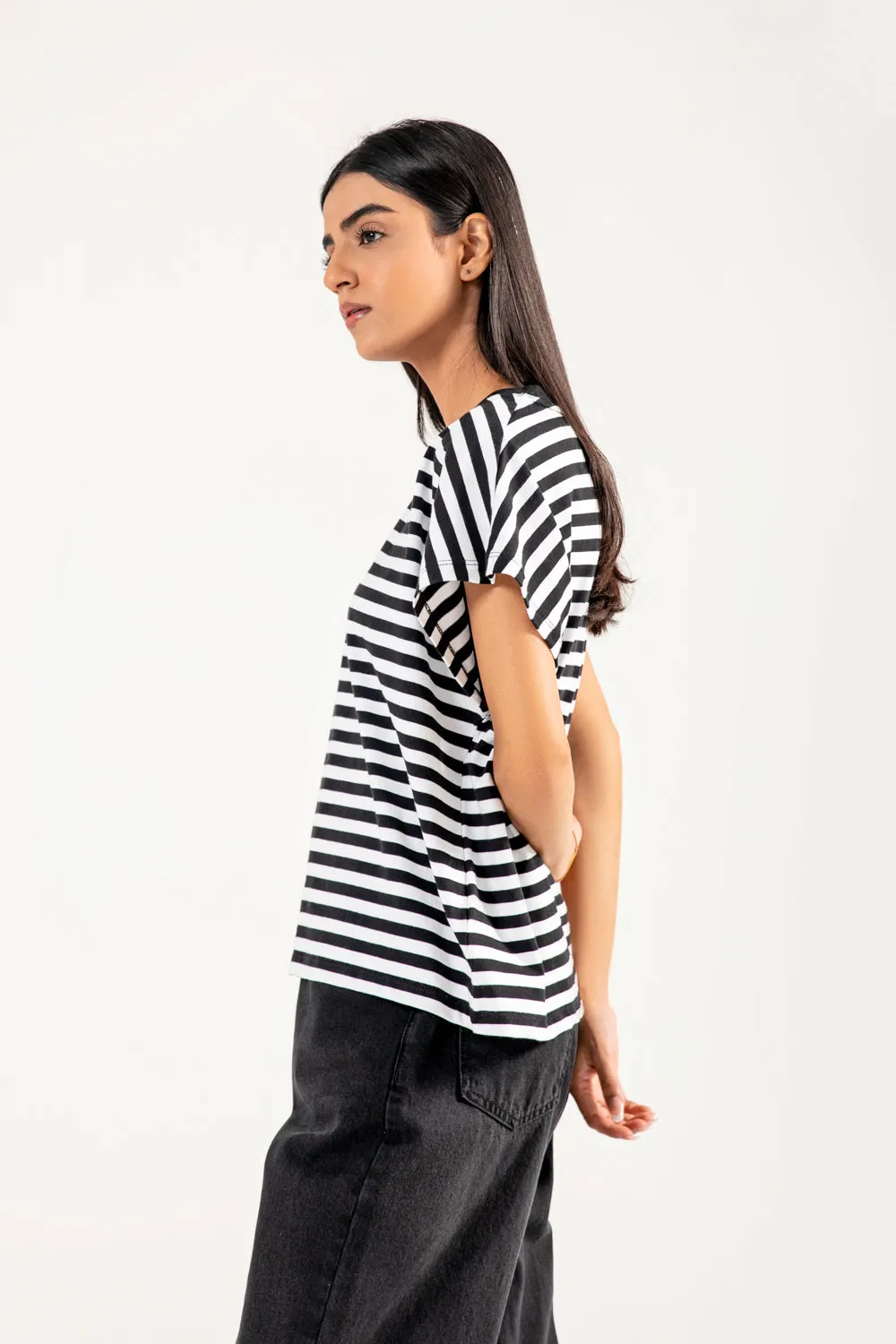 Work-Ready Youth Glow STRIPED KIMONO SHIRT