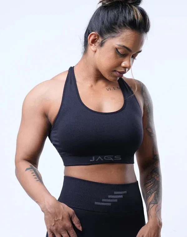 Soft Silk Classic activewear GripTech Chic Seamless Sports Bra - Medium Support Floral Prints