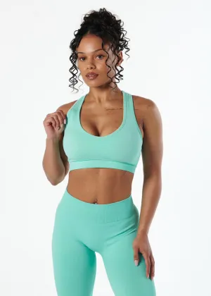 Versatile Style adjustable material SIGNATURE SPORT BRA - CHOC MINT