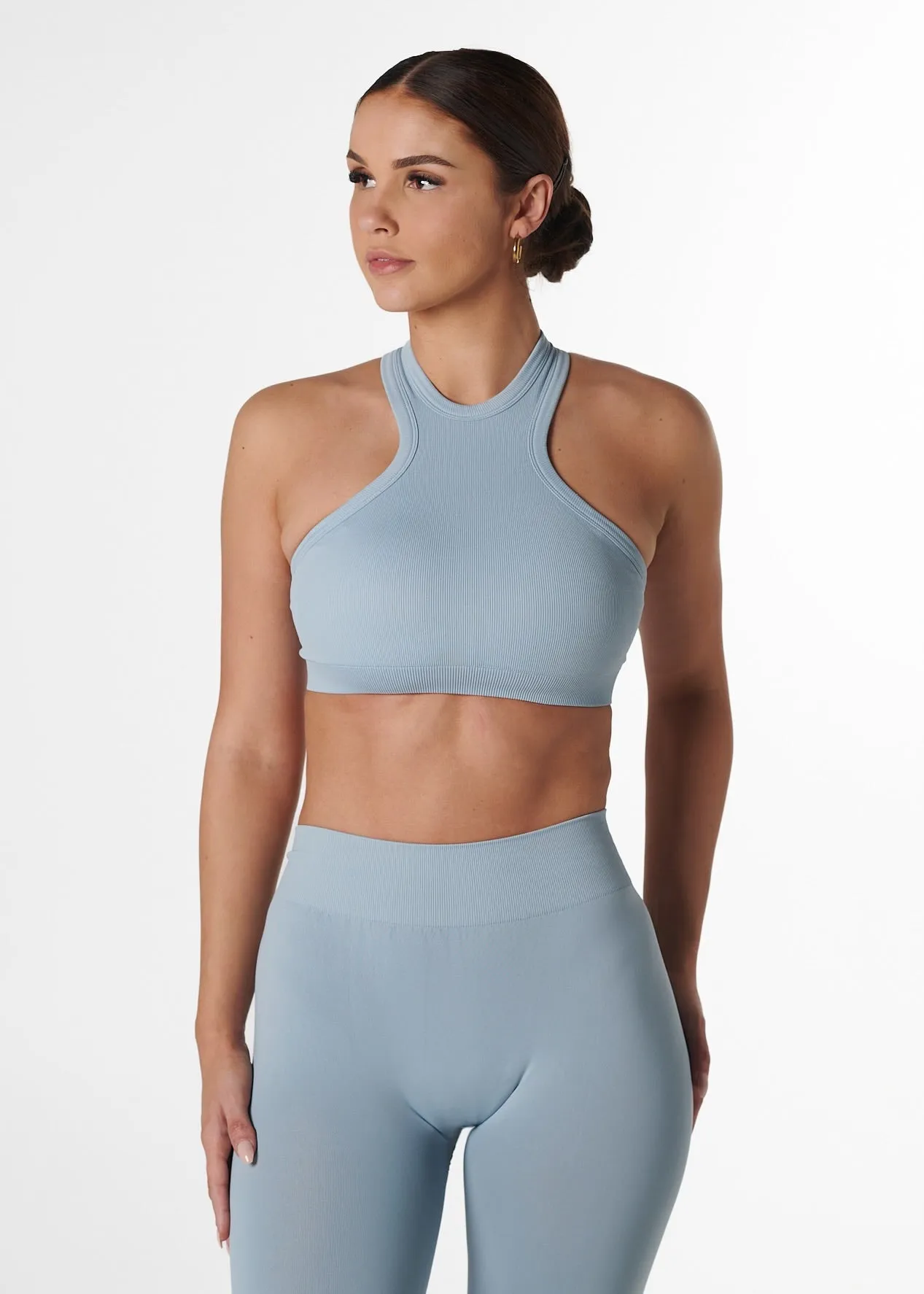SILHOUETTE CROP - GLACIER Cropped fit seams Zipped seams