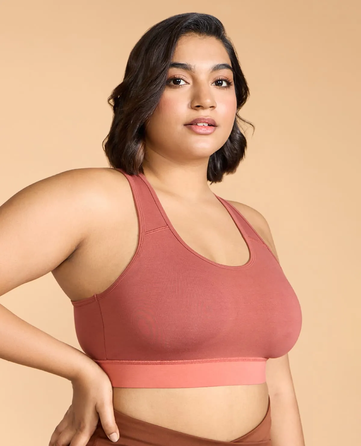 Soft Spandex Low Support Cotton Sports Bra