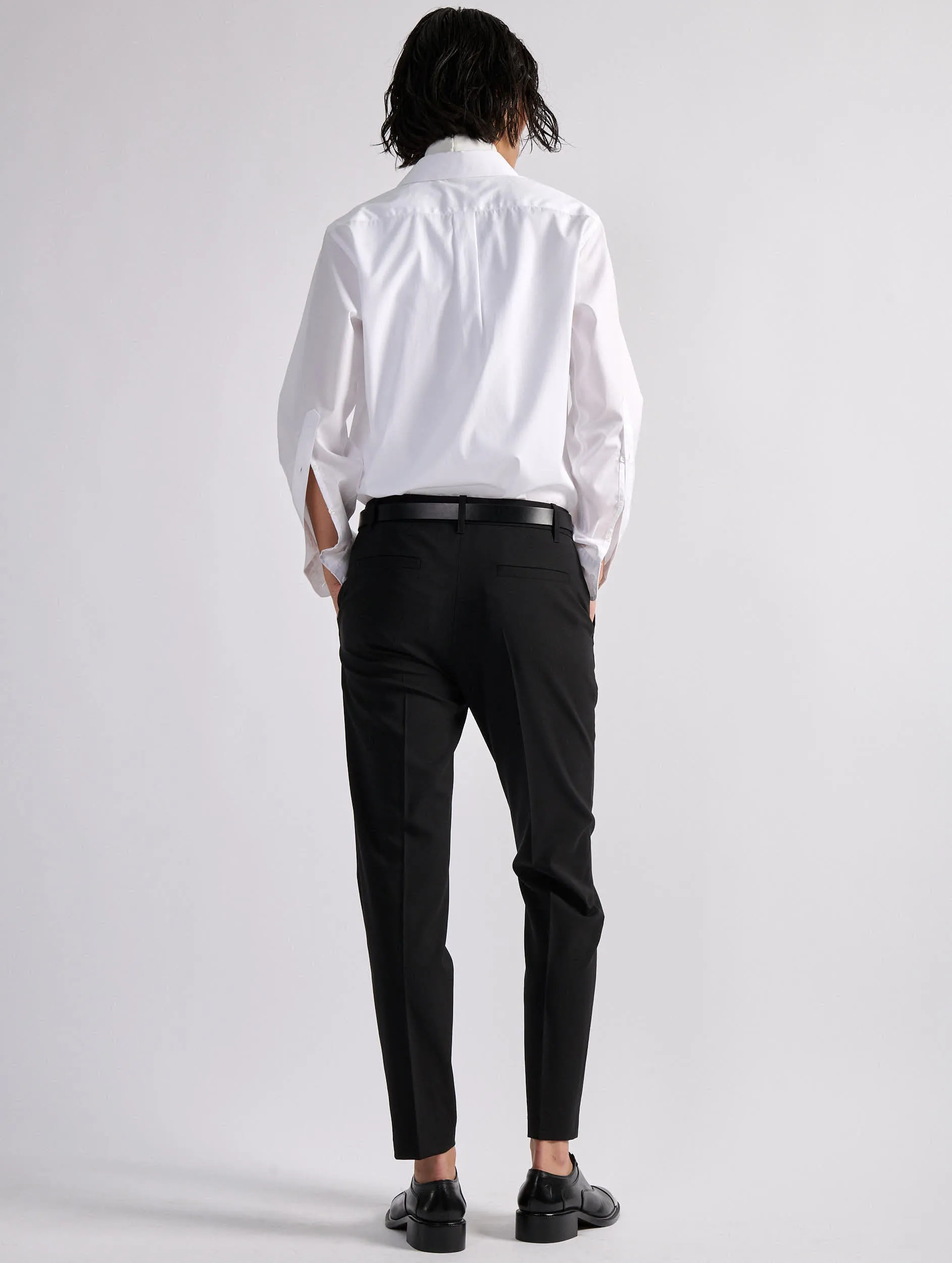 Black wool Roxy trousers TouchscreenCompatiblePockets