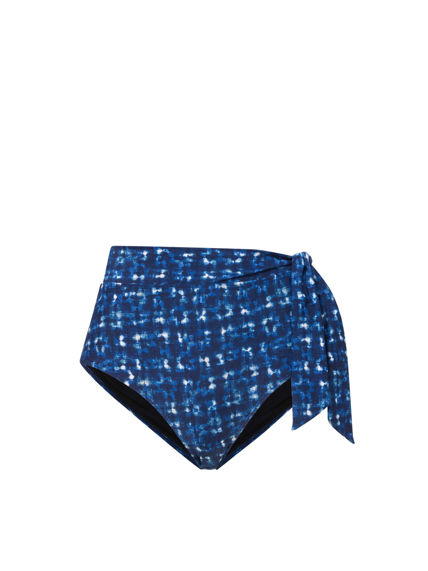 Versatile Layering Side Tie High Waist Bottom In Denim Noir