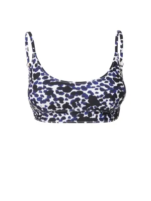 Erika Top Animal Dot Wrinkle Resistant Material Low Profile Padding