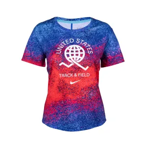 Nike USA Women's One Dri-Fit T-Shirt Multi Directional Stretch
