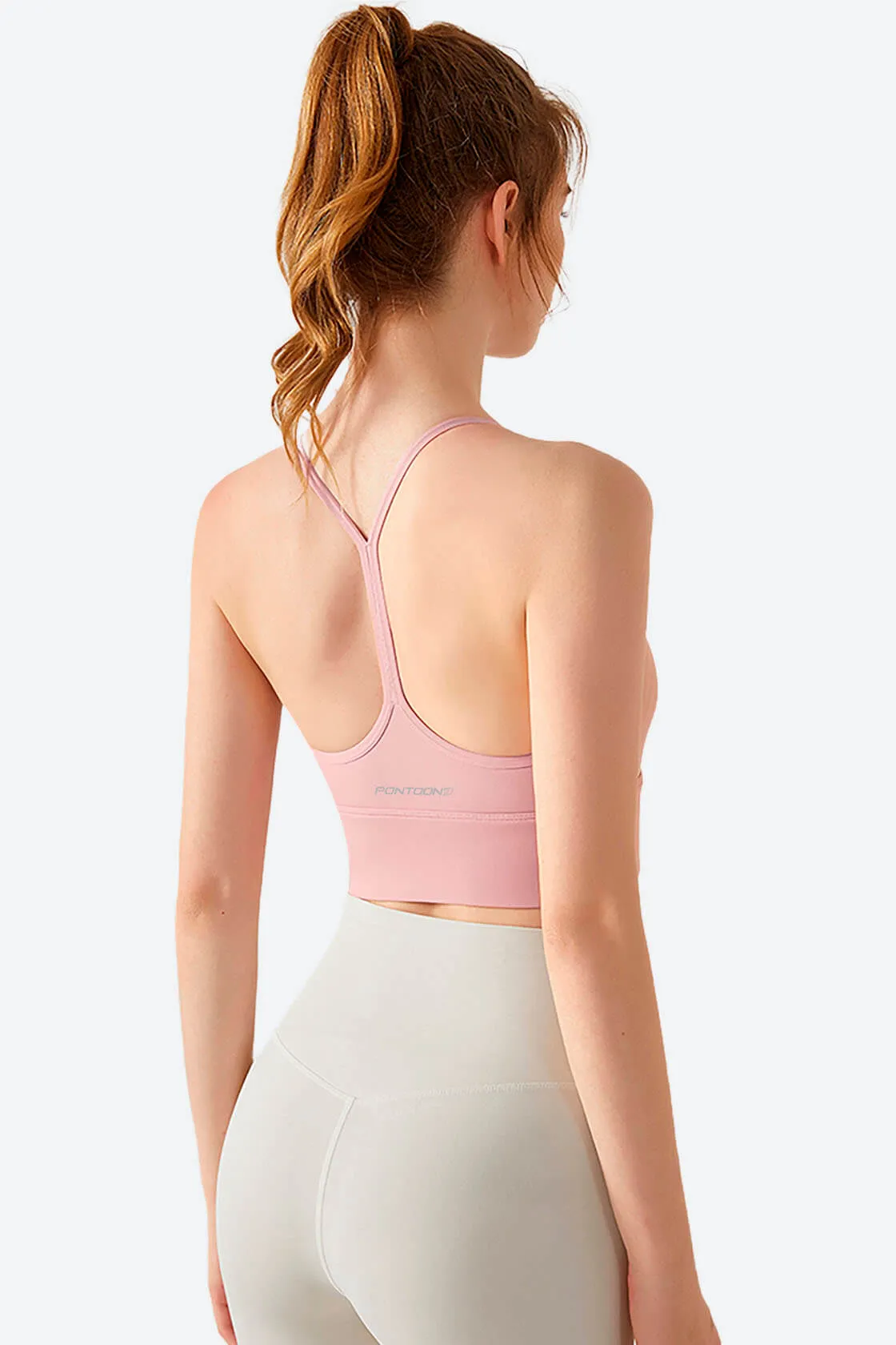 Supportive Closure Flexible Material FlexiFit Sports Bra (Pink)