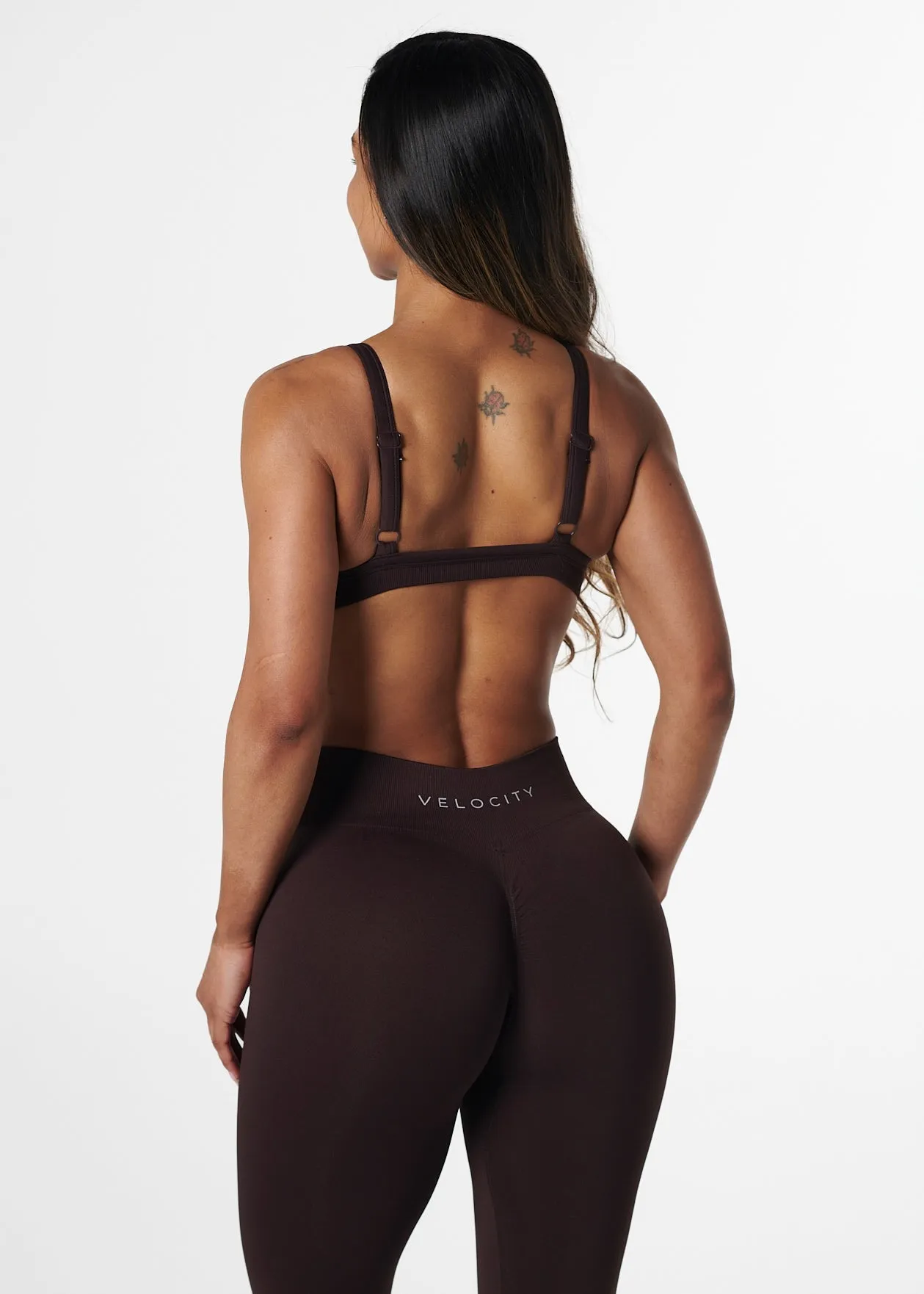 Water-resistant seams Sleeveless seams SILHOUETTE BRALETTE - ESPRESSO
