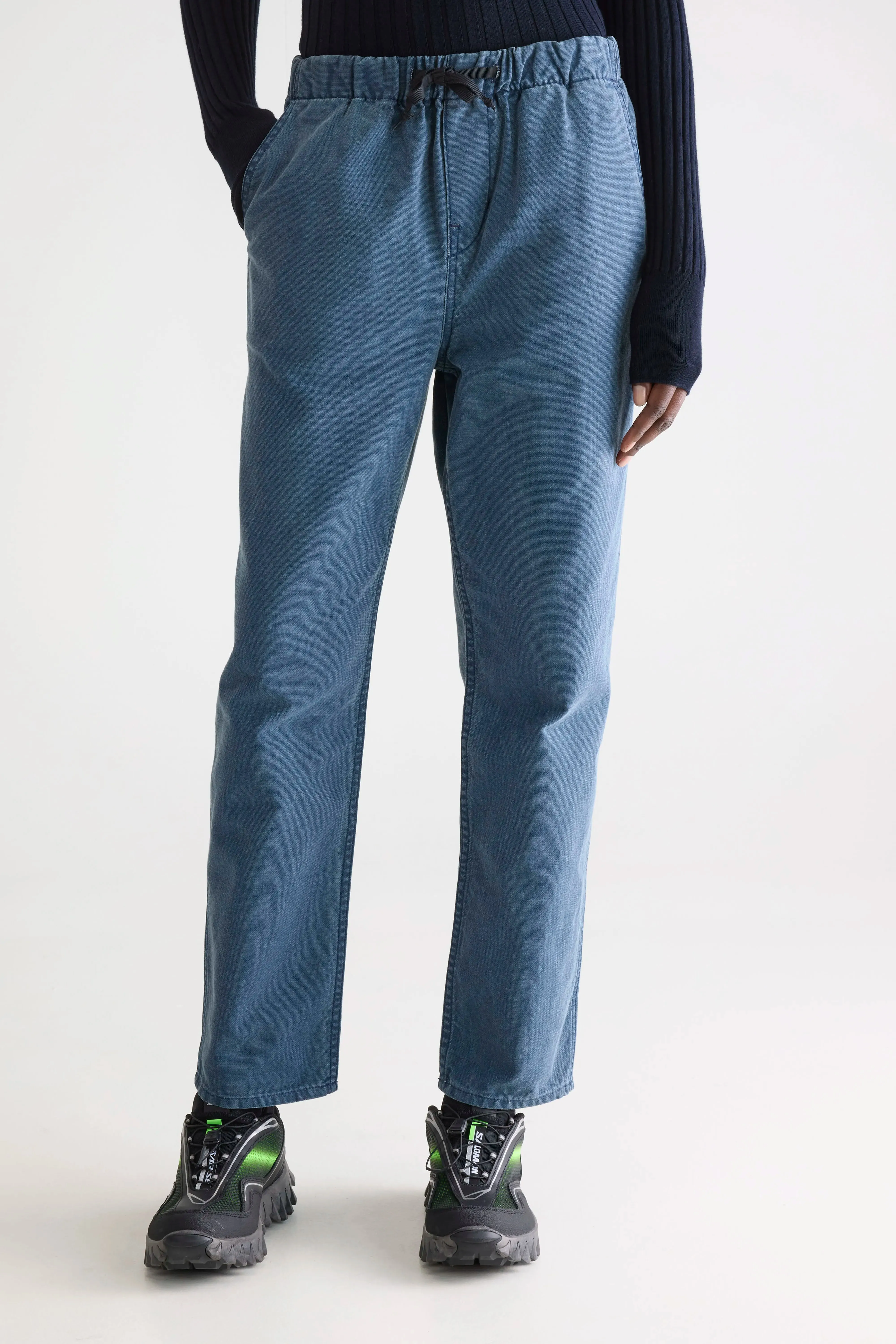 Pizzy relaxed trousers (252 / W / BLUES) Quick drying material Eco Friendly Dye