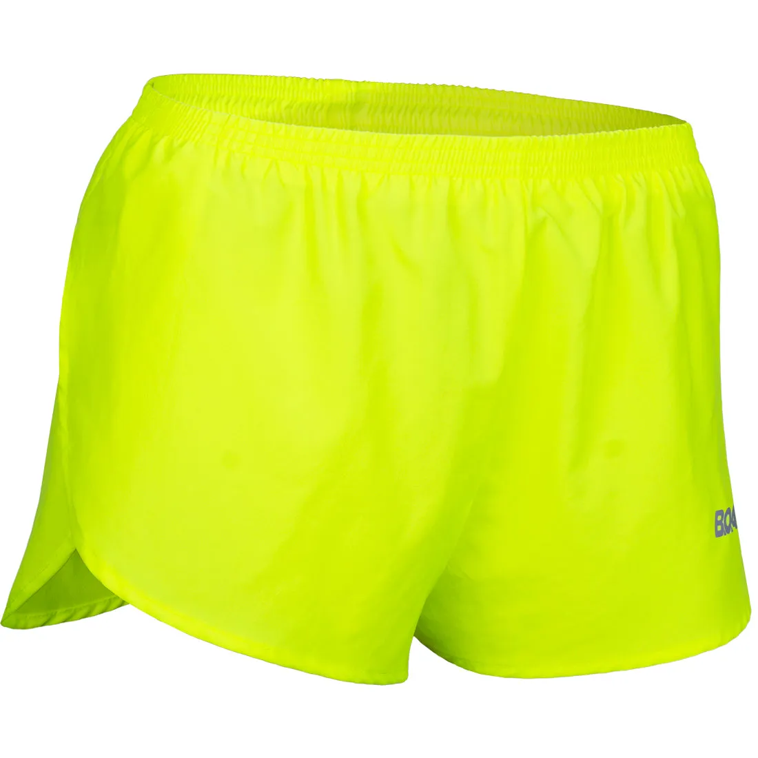 Effortless Style Women's Solid 1" Elite Split Shorts - Neon Yellow