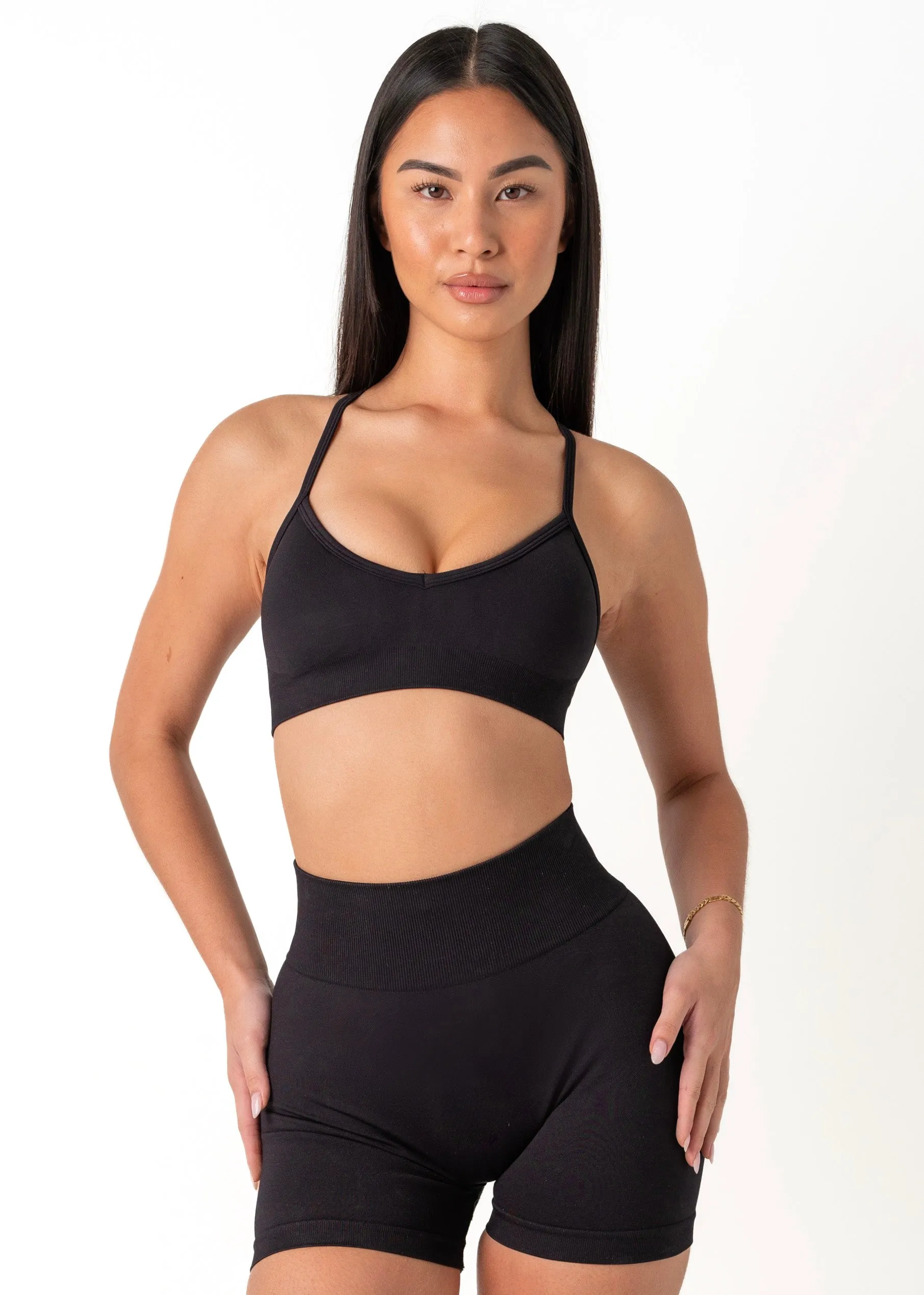 SIGNATURE BRA - LIQUORICE Performance seams