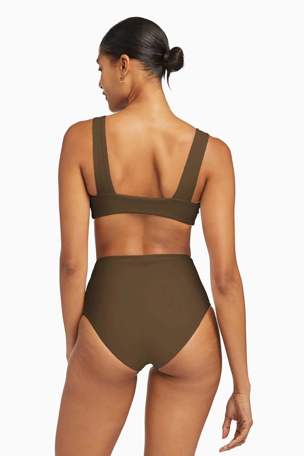Butter Soft Stretch Barcelona High Waist Full Cut Bottom - Tea Leaf EcoTex