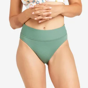 Braguita bikini mujer talle alto texturizada Caqui Non Restrictive Framework