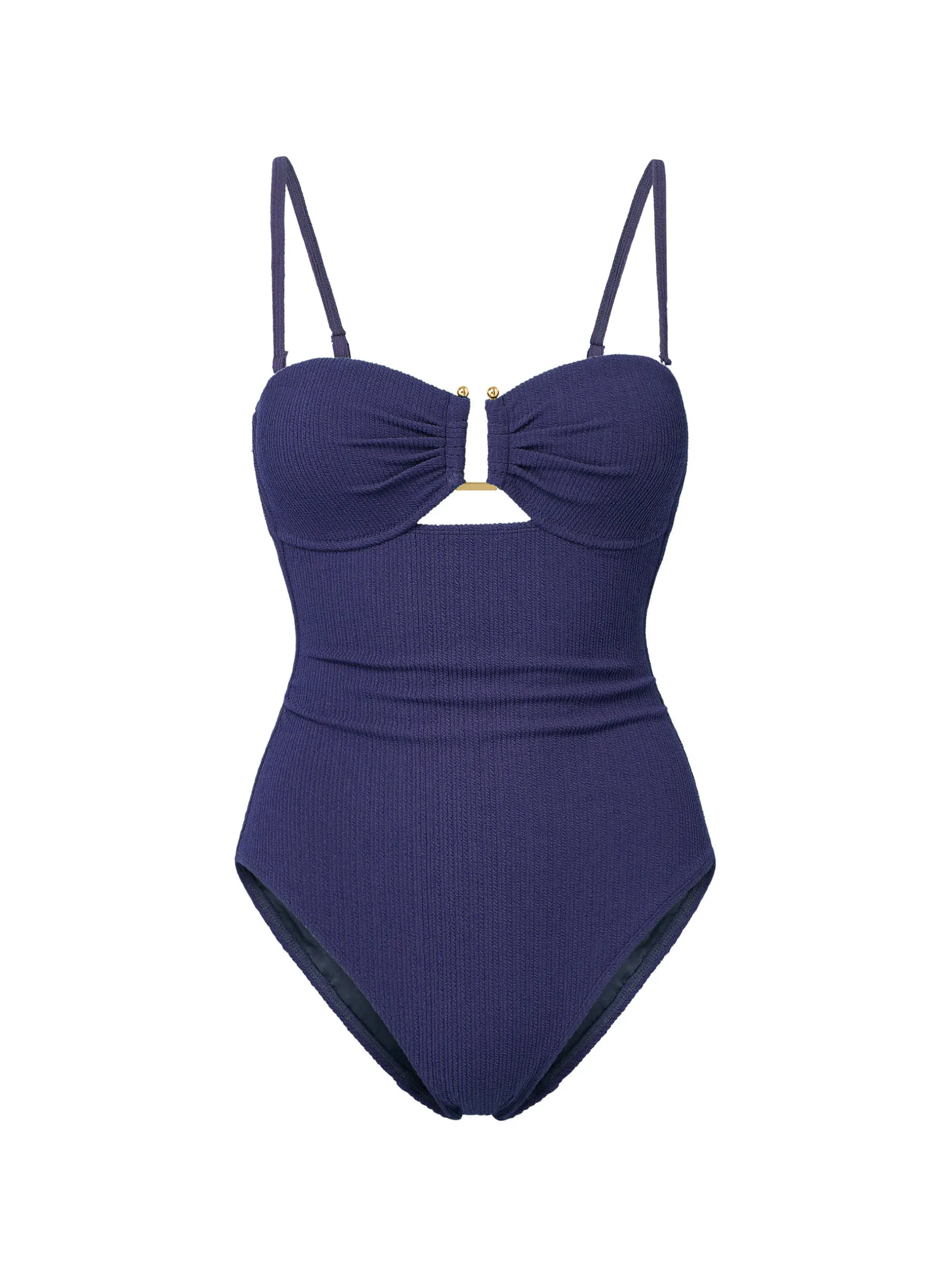 Juliette One Piece In Navy Texture Bright Patterns Abrasion Resistant Lining