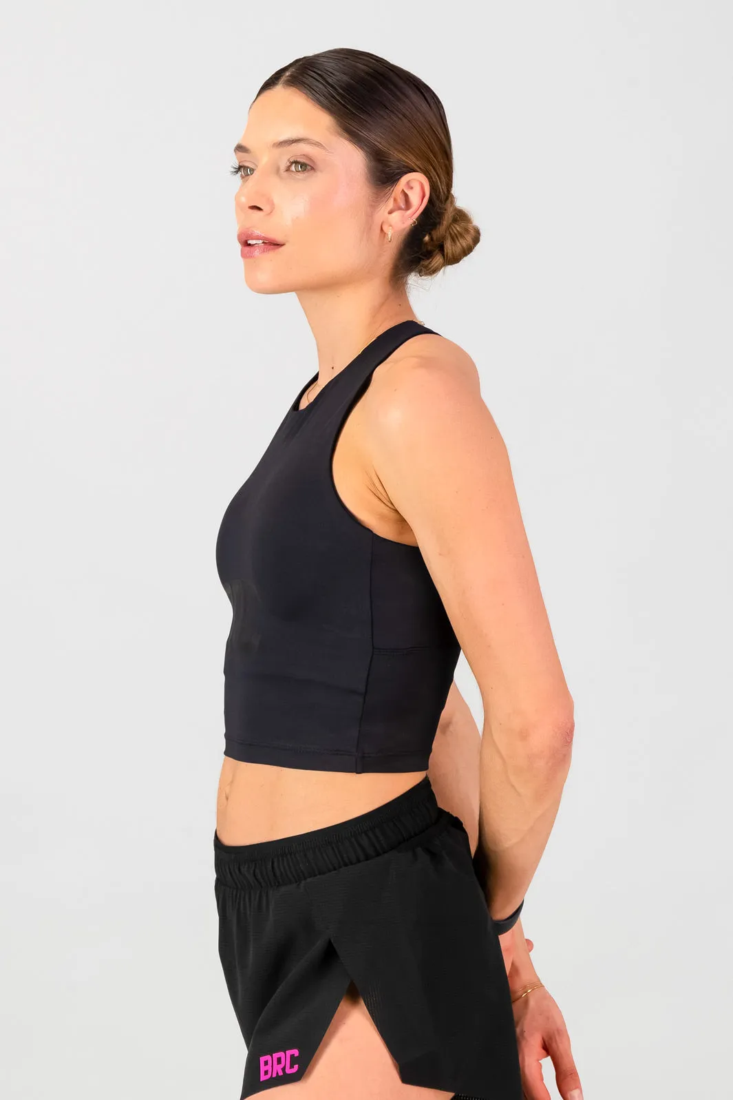 Sweat Wicking Ribbing Speedracer BRC Supportive Tank - Black