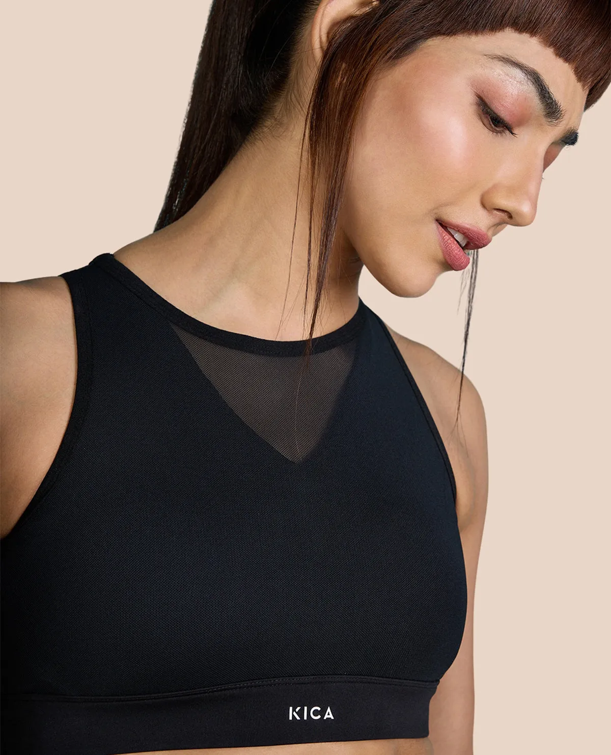 Muscle Support High Impact & Full Coverage Mesh Sports Bra