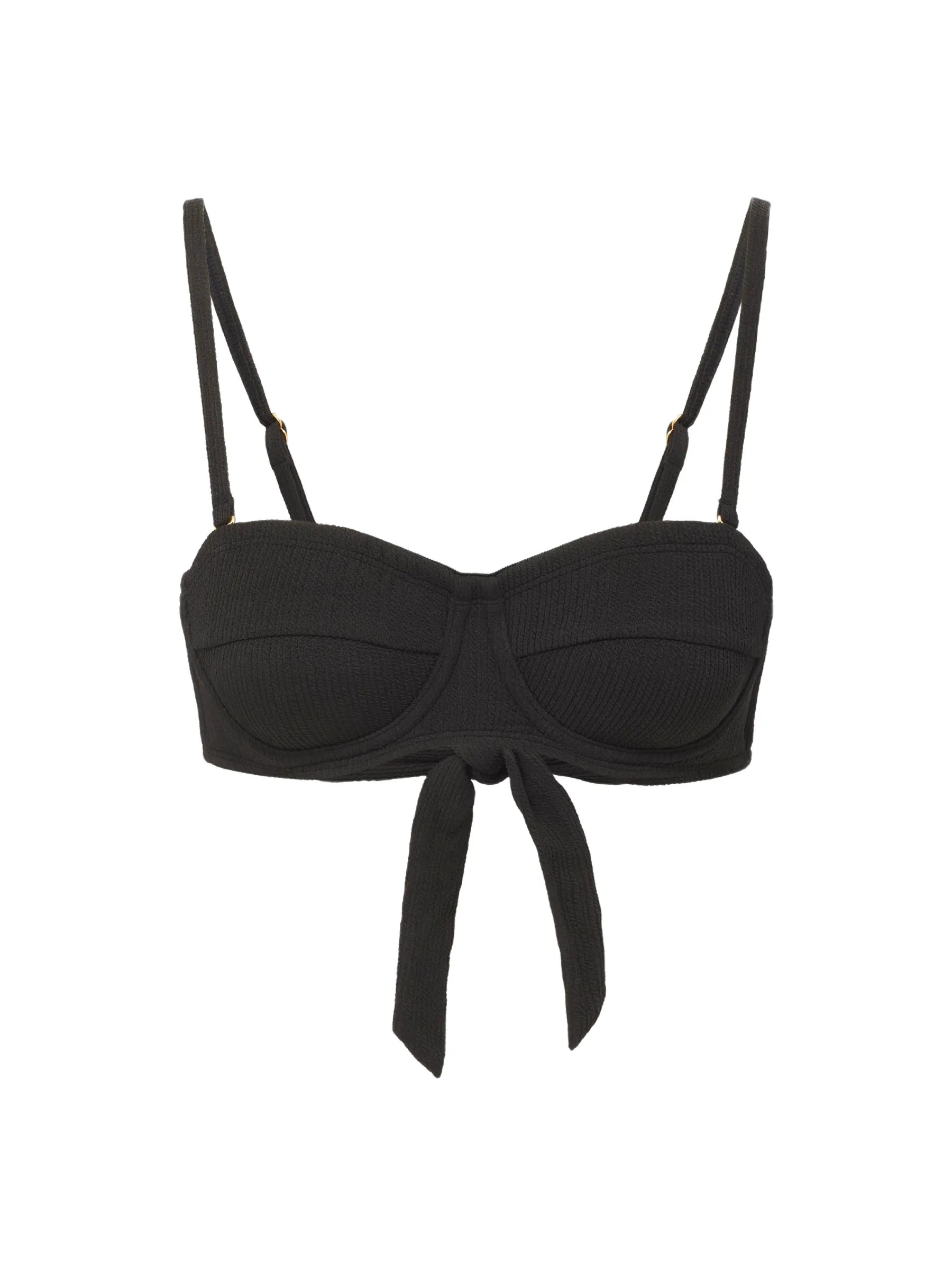 Nellie Top In Black Texture Thermal Regulation Layer