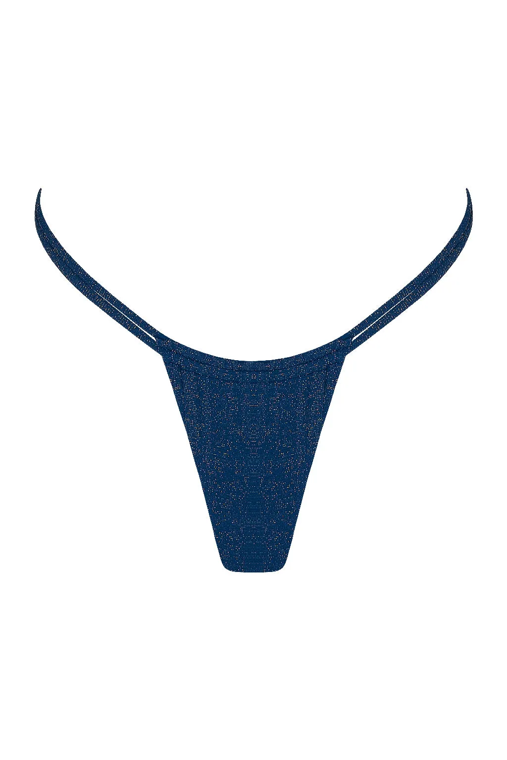 Convertible Neckline Tunnel Bikini Bottom - Abyss Shimmer